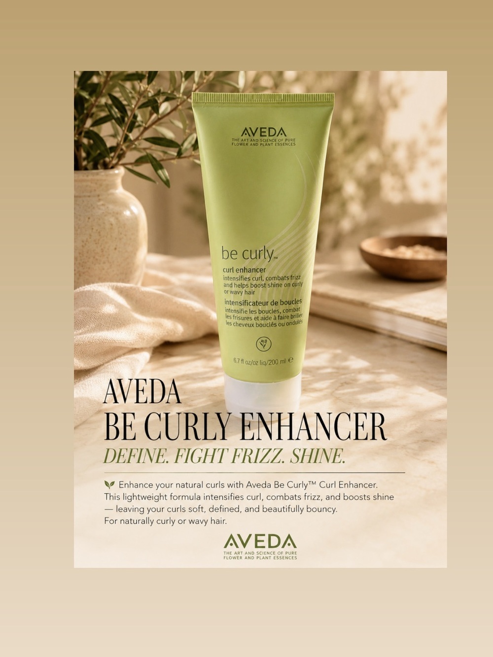 AVEDA Be Curly Enhancer - Green Tube
